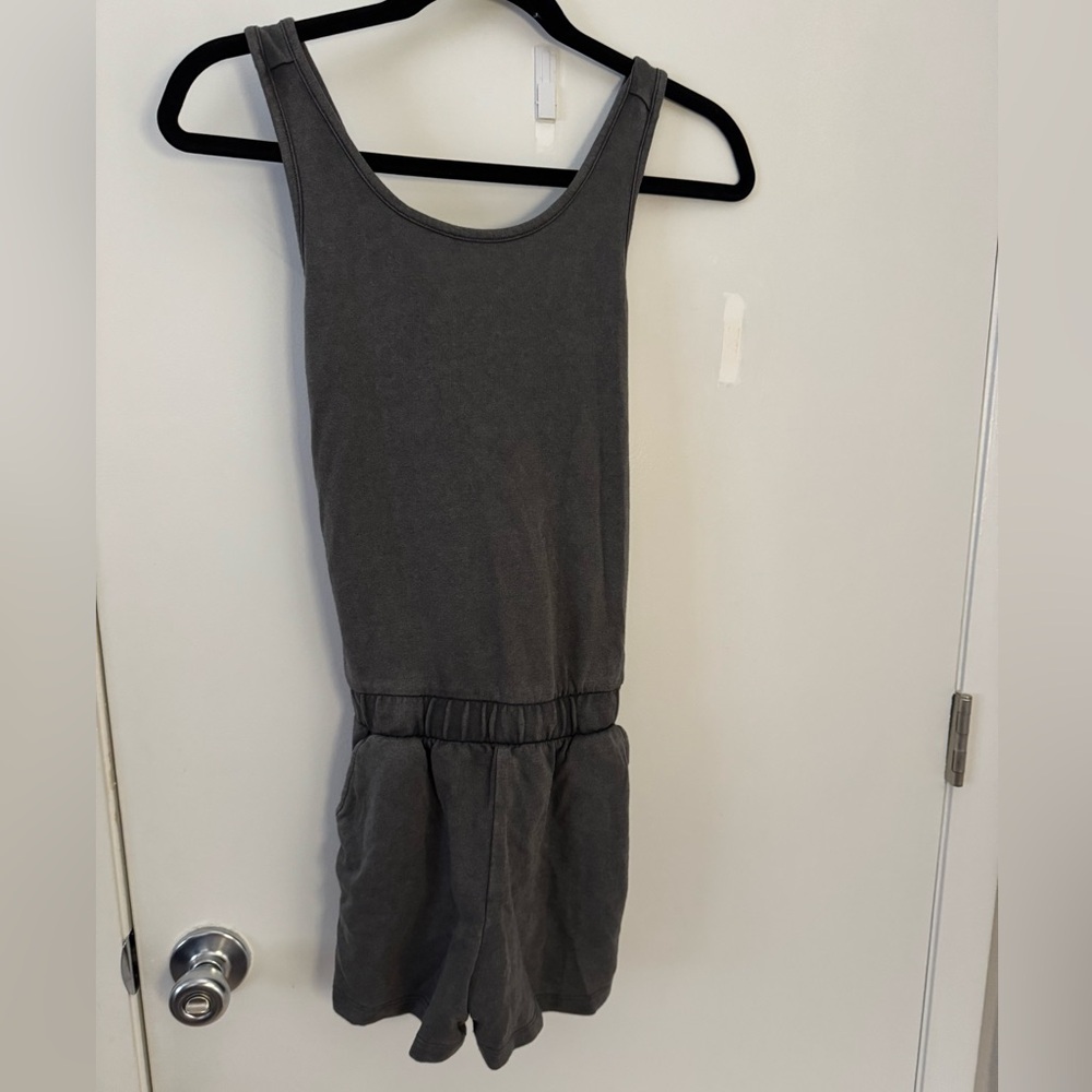 Gray Sleeveless Romper